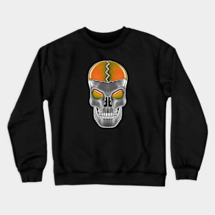 Orange skull with transparent background Crewneck Sweatshirt